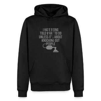 Lehrer Für Bibliothekar - Männer Premium Bio Hoodie - Schwarz - Vorne - Nico (187cm)