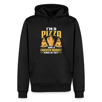 Pizza Baker Cadeau Italie Pizza Lovers Pizza - Sweat à capuche Premium bio Homme - noir - Devant - Nico (187cm)