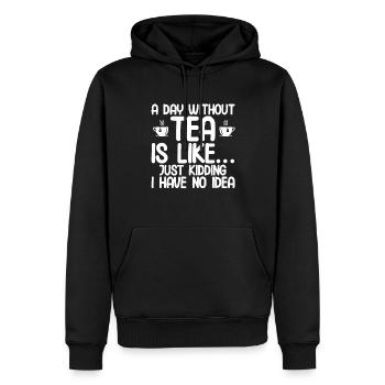 Teetrinker Geschenk Tasse Tee Liebhaber - Männer Premium Bio Hoodie - Schwarz - Vorne - Nico (187cm)