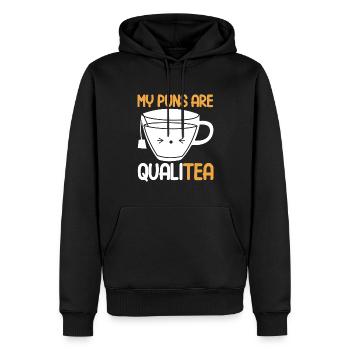 Tea Drinker Gift Cup Tea Lover - Men’s Premium Organic Hoodie - black - Front - Nico (187cm)