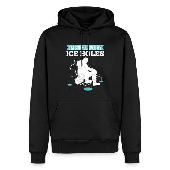 Eisangeln Geschenk Eisfischen - Männer Premium Bio Hoodie - Schwarz - Vorne - Nico (187cm)