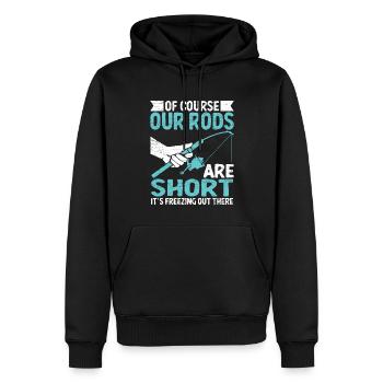 Eisfischen Eisangeln - Männer Premium Bio Hoodie - Schwarz - Vorne - Nico (187cm)