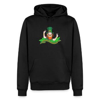 St. Patricks Day Irisch Kleeblatt Kobold Feiertag - Männer Premium Bio Hoodie - Schwarz - Vorne - Nico (187cm)