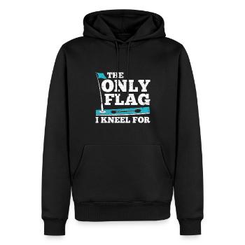 Eisfischen Eisangeln - Männer Premium Bio Hoodie - Schwarz - Vorne - Nico (187cm)