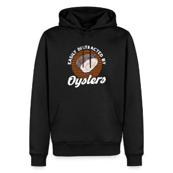 Seafood Lover Gift Seafood - Men’s Premium Organic Hoodie - black - Front - Nico (187cm)