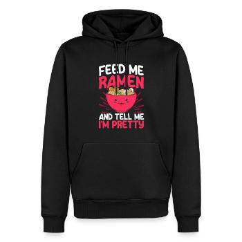 Ramen Noodle Soup Japanese Kawaii Gift Ramen - Men’s Premium Organic Hoodie - black - Front - Nico (187cm)