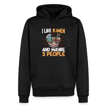 Ramen Noodle Soup Japanese Kawaii Gift Ramen - Men’s Premium Organic Hoodie - black - Front - Nico (187cm)