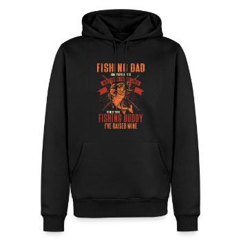 Angler Angeln Papa Geschenk Vatertag - Männer Premium Bio Hoodie - Schwarz - Vorne - Nico (187cm)