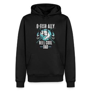Angler Papa Geschenk Angeln - Männer Premium Bio Hoodie - Schwarz - Vorne - Nico (187cm)