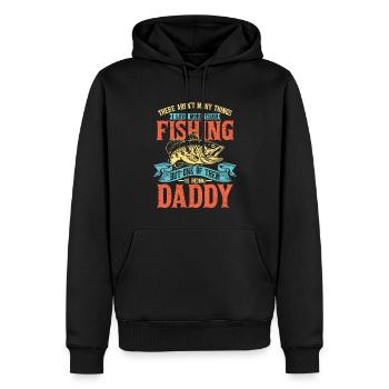 Fischen Angler Papa Angeln - Männer Premium Bio Hoodie - Schwarz - Vorne - Nico (187cm)