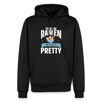Ramen Noodle Soup Japanese Kawaii Gift Ramen - Men’s Premium Organic Hoodie - black - Front - Nico (187cm)