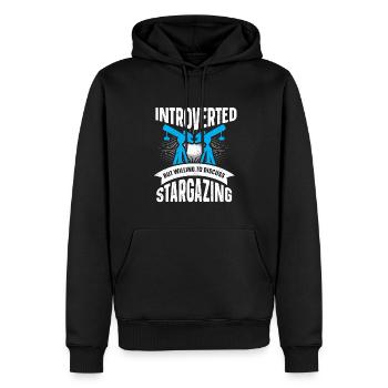 Stargazer Gift Kosmologie Stargazing - Männer Premium Bio Hoodie - Schwarz - Vorne - Nico (187cm)