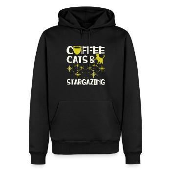 Stargazer Gift Kosmologie Stargazing - Männer Premium Bio Hoodie - Schwarz - Vorne - Nico (187cm)