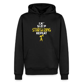 Stargazer Gift Kosmologie Stargazing - Männer Premium Bio Hoodie - Schwarz - Vorne - Nico (187cm)
