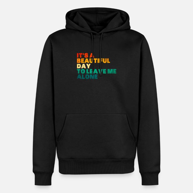 Introverti Cadeau Sarcastique Introverti - Sweat à capuche Premium bio Homme - noir