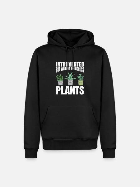 Introverted Gift Sarcastic Introverted - Men’s Premium Organic Hoodie - black