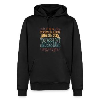 Kosmetologie Geschenk Kosmetikerin - Männer Premium Bio Hoodie - Schwarz - Vorne - Nico (187cm)