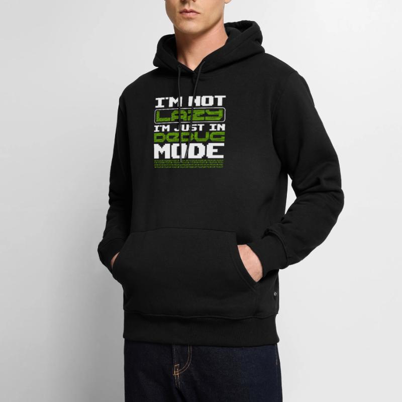 Not lazy In Debug Mode Algorithm Programming Code Men’s Premium Organic Hoodie