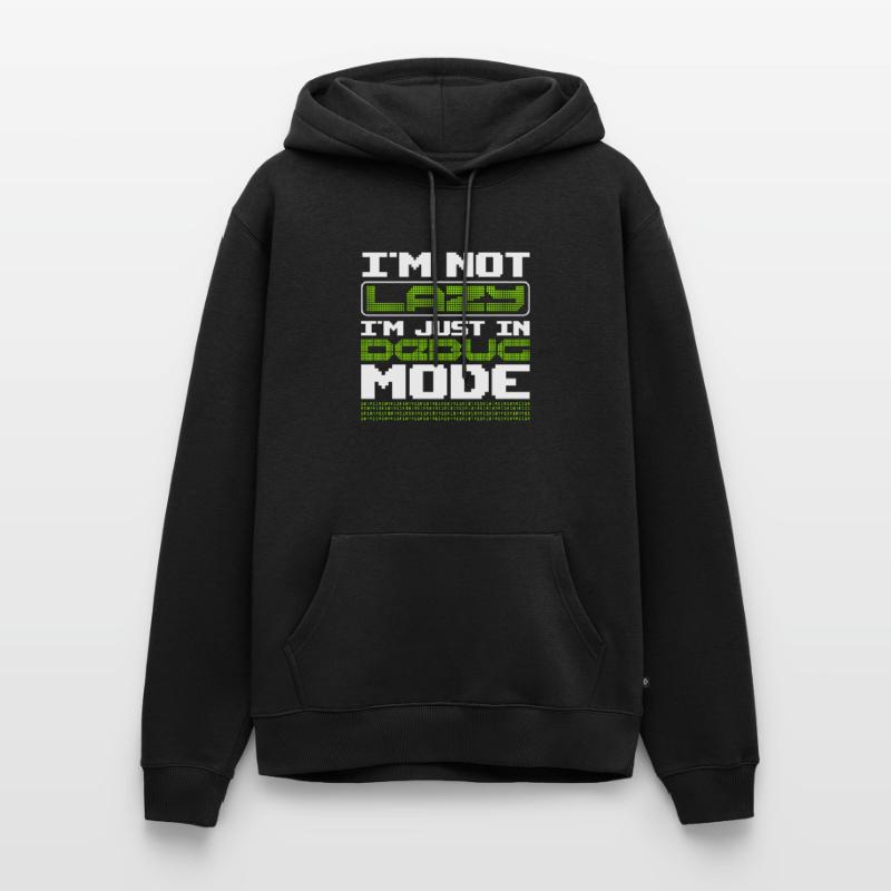 Not lazy In Debug Mode Algorithm Programming Code Men’s Premium Organic Hoodie