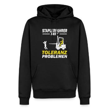 Staplerfahrer Lagerist Gabelstaplerfahrer - Männer Premium Bio Hoodie - Schwarz - Vorne - Nico (187cm)