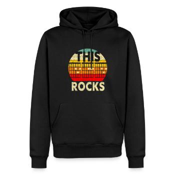 Papa Musiker Geschenk Bassgitarre Rock Musik - Männer Premium Bio Hoodie - Schwarz - Vorne - Nico (187cm)