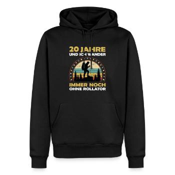 Lustiges 20 Jahre alt Geburtstag Berge & Wander - Männer Premium Bio Hoodie - Schwarz - Vorne - Nico (187cm)