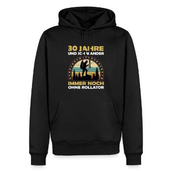 Lustiges 30 Jahre alt Geburtstag Berge & Wander - Männer Premium Bio Hoodie - Schwarz - Vorne - Nico (187cm)