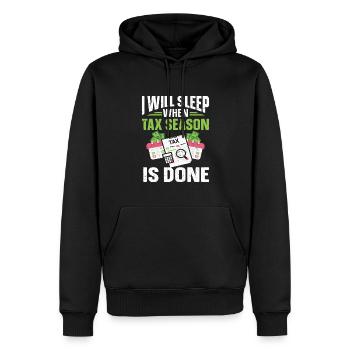 Saison des impôts Journée de l’impôt sur les dons de comptables CPA - Sweat à capuche Premium bio Homme - noir - Devant - Nico (187cm)