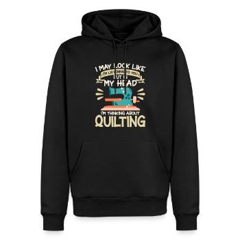 Quilten Geschenk Nähen Stricken Quilter - Männer Premium Bio Hoodie - Schwarz - Vorne - Nico (187cm)