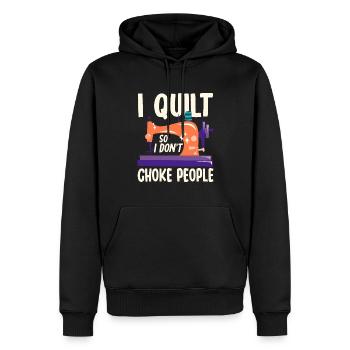 Quilten Geschenk Nähen Stricken Quilter - Männer Premium Bio Hoodie - Schwarz - Vorne - Nico (187cm)