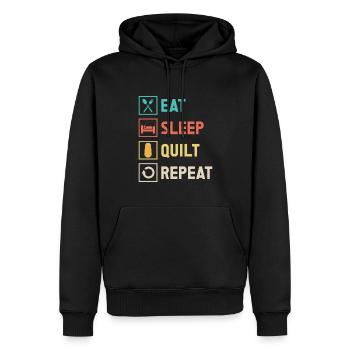 Quilten Geschenk Nähen Stricken Quilter - Männer Premium Bio Hoodie - Schwarz - Vorne - Nico (187cm)