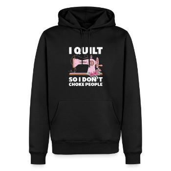 Quilten Geschenk Nähen Stricken Quilter - Männer Premium Bio Hoodie - Schwarz - Vorne - Nico (187cm)