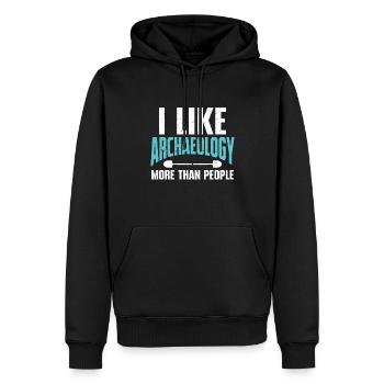 Archéologue Gift Archéologie - Sweat à capuche Premium bio Homme - noir - Devant - Nico (187cm)