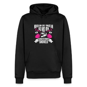 Archéologue Gift Archéologie - Sweat à capuche Premium bio Homme - noir - Devant - Nico (187cm)