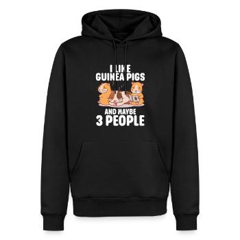 Meerschweinchen Geschenk Haustier Meerschweinchen - Männer Premium Bio Hoodie - Schwarz - Vorne - Nico (187cm)