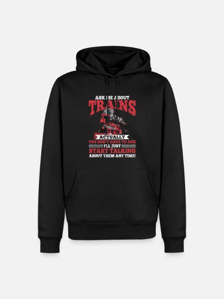Eisenbahn Modelleisenbahn - Männer Premium Bio Hoodie - Schwarz