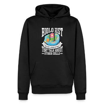 Biologiste Cadeau Biologie - Sweat à capuche Premium bio Homme - noir - Devant - Nico (187cm)