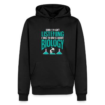 Biologiste Cadeau Biologie - Sweat à capuche Premium bio Homme - noir - Devant - Nico (187cm)