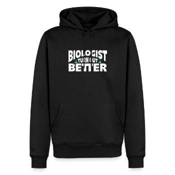 Biologiste Cadeau Biologie - Sweat à capuche Premium bio Homme - noir - Devant - Nico (187cm)