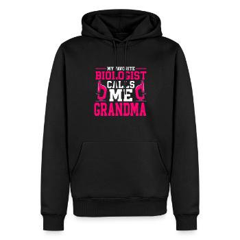 Biologiste Cadeau Biologie - Sweat à capuche Premium bio Homme - noir - Devant - Nico (187cm)