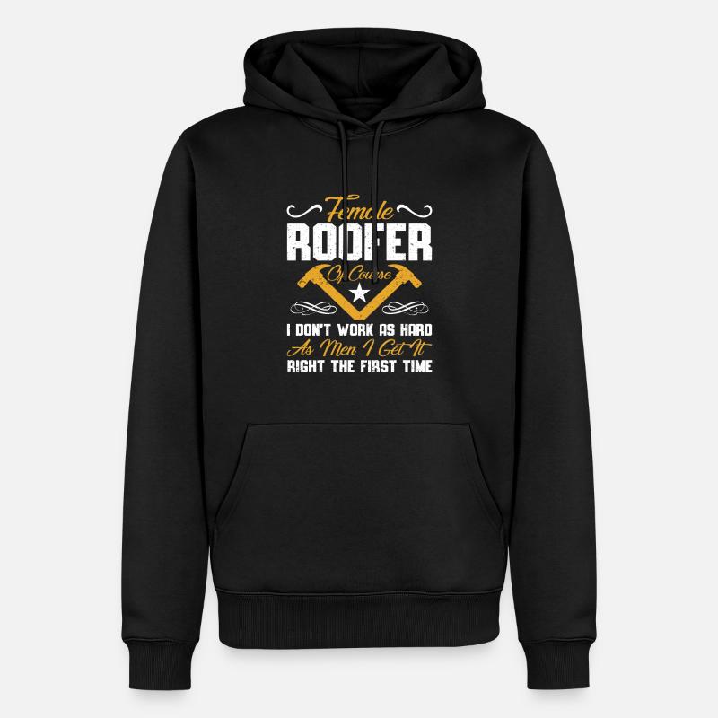 Dachdecker Geschenk Arbeit Handwerker Dachdecker - Männer Premium Bio Hoodie - Schwarz