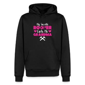 Couvreur Cadeau Travail Artisan Couvreur - Sweat à capuche Premium bio Homme - noir - Devant - Nico (187cm)