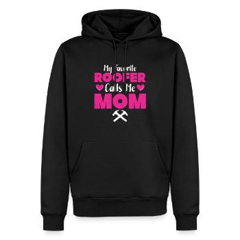 Couvreur Cadeau Travail Artisan Couvreur - Sweat à capuche Premium bio Homme - noir - Devant - Nico (187cm)