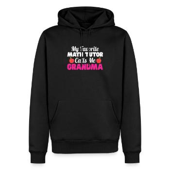 Tuteur Cadeau Tuteur - Sweat à capuche Premium bio Homme - noir - Devant - Nico (187cm)