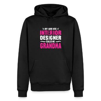 Interior Designer Gift Interior Decoration Designer - Men’s Premium Organic Hoodie - black - Front - Nico (187cm)