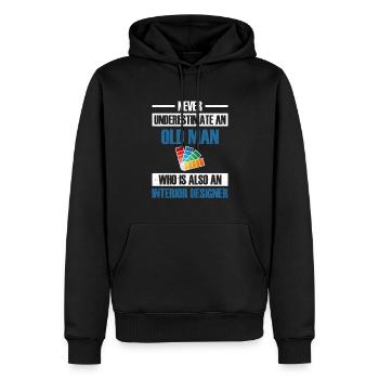 Interior Designer Gift Interior Decoration Designer - Men’s Premium Organic Hoodie - black - Front - Nico (187cm)