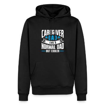 Infirmière soignante - Sweat à capuche Premium bio Homme - noir - Devant - Nico (187cm)