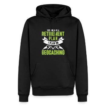 Cadeau Geocaching Geocacher Geocache - Sweat à capuche Premium bio Homme - noir - Devant - Nico (187cm)