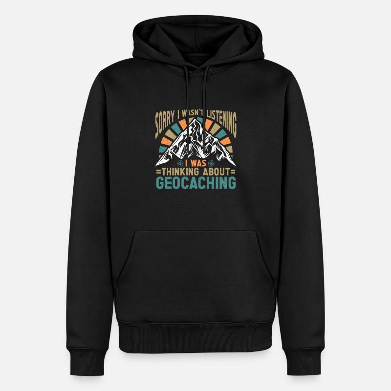 Geocaching Geschenk Geocacher Geocache - Männer Premium Bio Hoodie - Schwarz