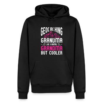 Cadeau Geocaching Geocacher Geocache - Sweat à capuche Premium bio Homme - noir - Devant - Nico (187cm)